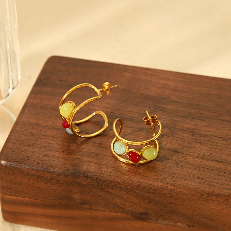 Pendientes Geométricos En Forma De C De Acero