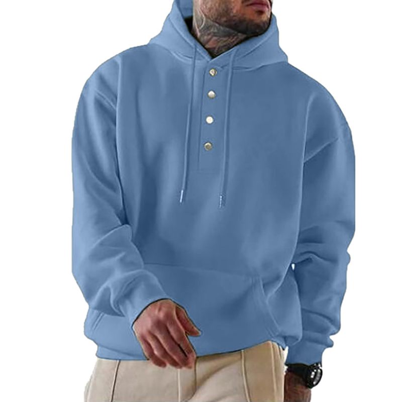 Sudadera Con Capucha Y Botones De Poliéster