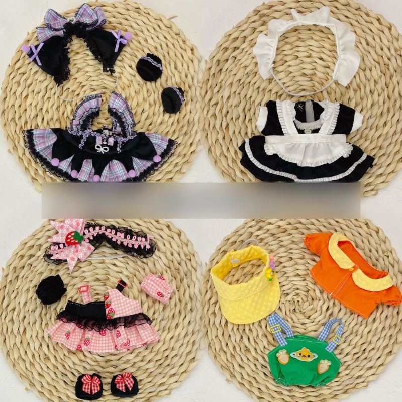 Conjunto De Ropa De Muñeca De Algodón Para Muñeca De Dibujos Animados De Poliéster De 20 Cm