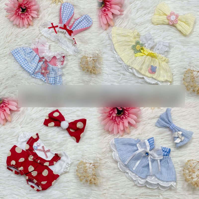 Conjunto De Ropa De Muñeca De Algodón Para Muñeca De Poliéster Dibujos Animados 20cm