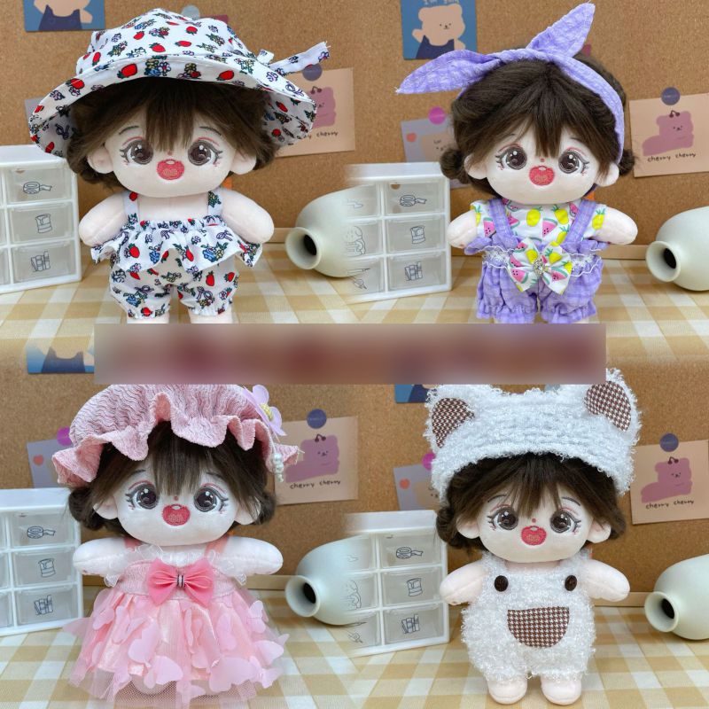 Conjunto De Ropa De Muñeca De Algodón Para Muñeca De Poliéster Dibujos Animados 20cm