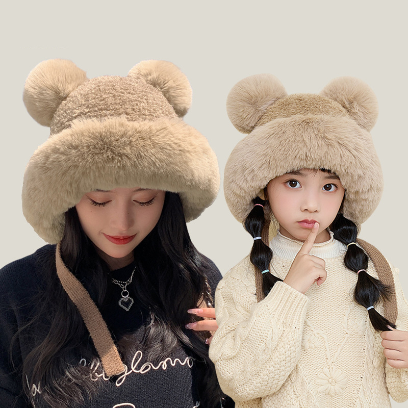 Gorro De Punto Con Orejas De Oso De Poliéster Para Niños