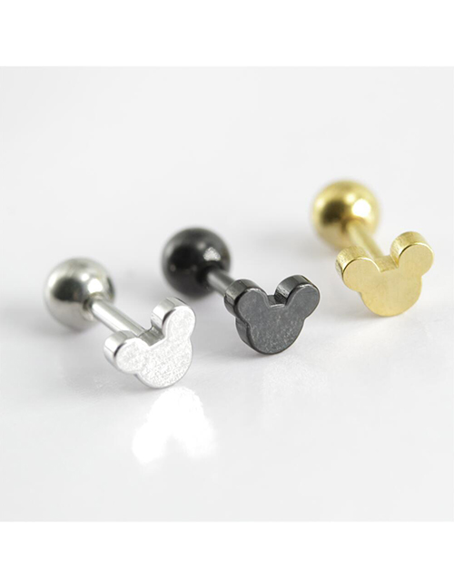 Pendientes Piercing De Mickey Mouse De Dibujos Animados De Acero De Titanio (individual)