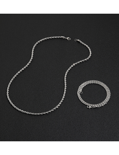 Fashion 7 4mmx70cm Metal Twist Chain Necklace