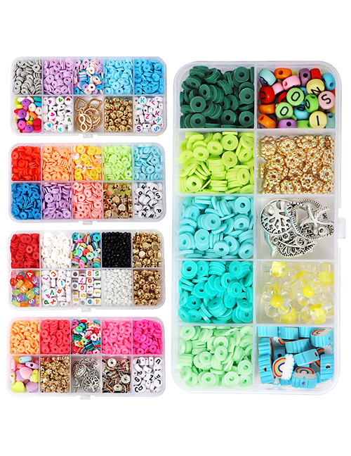 Cuentas De Letras Acrílicas De Cerámica Blanda Cuentas Espaciadoras Material Diy