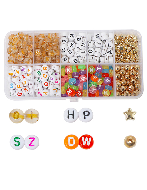 Caja De Juego De Cuentas Sueltas Con Letras Acrílicas Material Diy