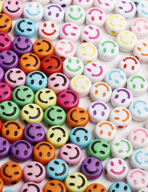 Acrílico Lavable Cara Sonriente Perlas Sueltas Material De Bricolaje