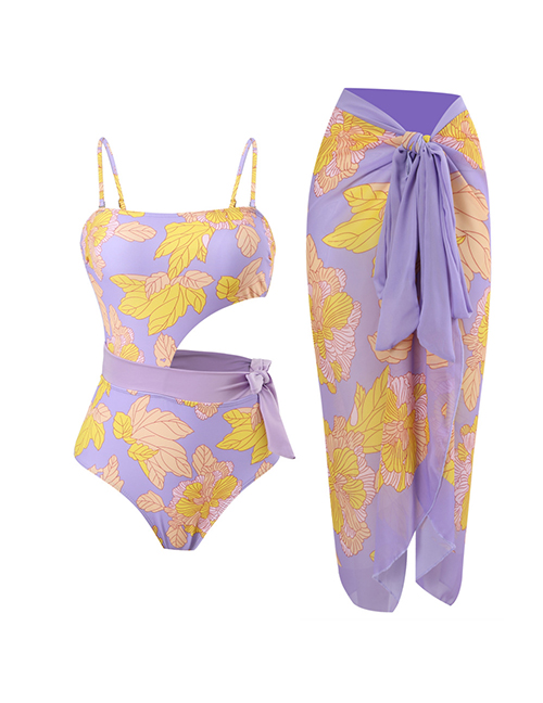 Vestido De Playa Anudado Estampado Poliéster