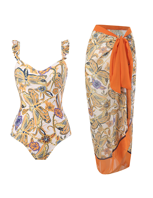 Vestido De Playa Anudado Estampado Poliéster