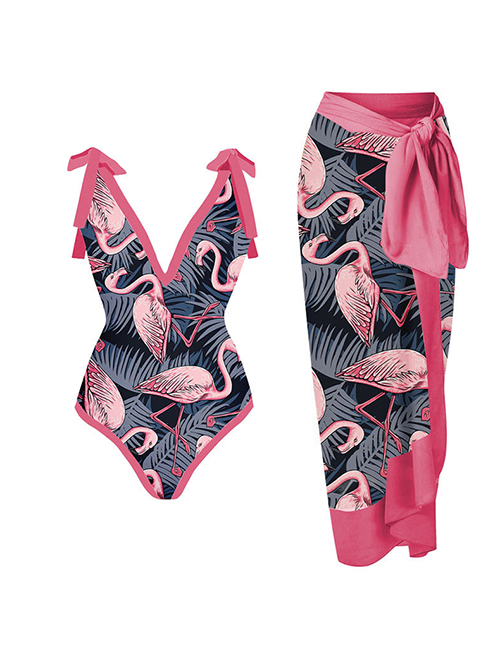 Vestido De Playa Anudado Estampado Poliéster