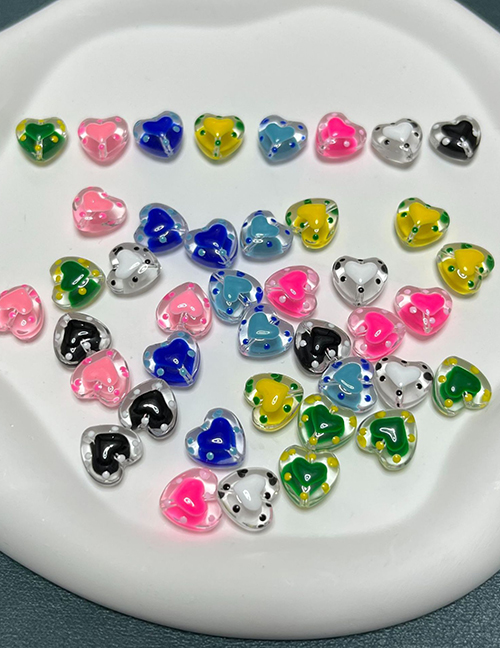 Accesorios De Cuentas De Cristal De Amor Pintados A Mano.