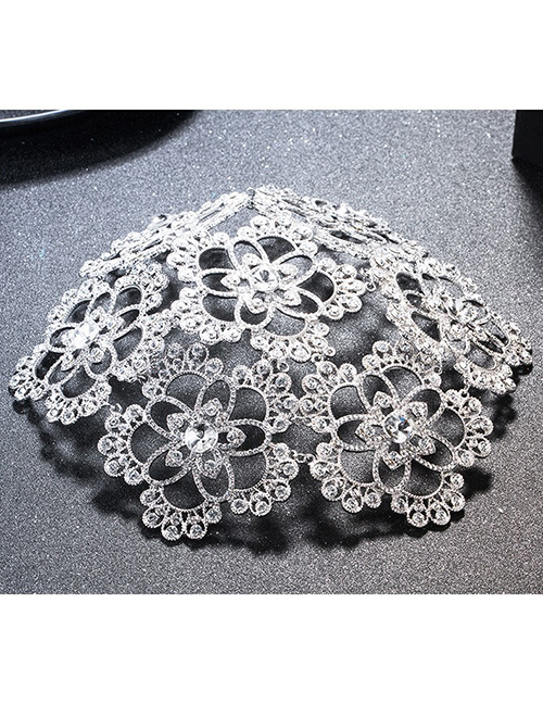 Flor De Cabeza De Flor De Diamantes De Imitación