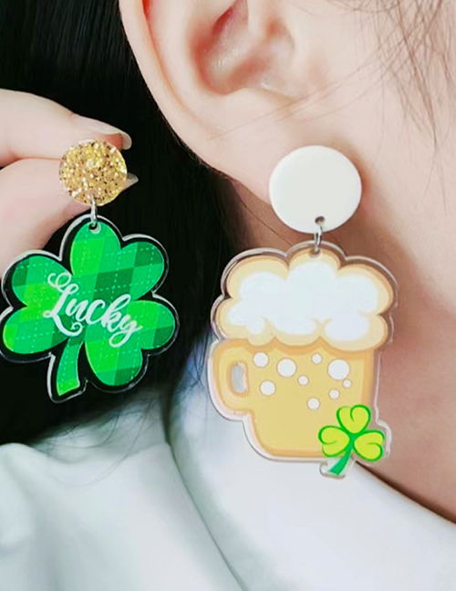 Fashion Beer Acrylic Beer Earrings