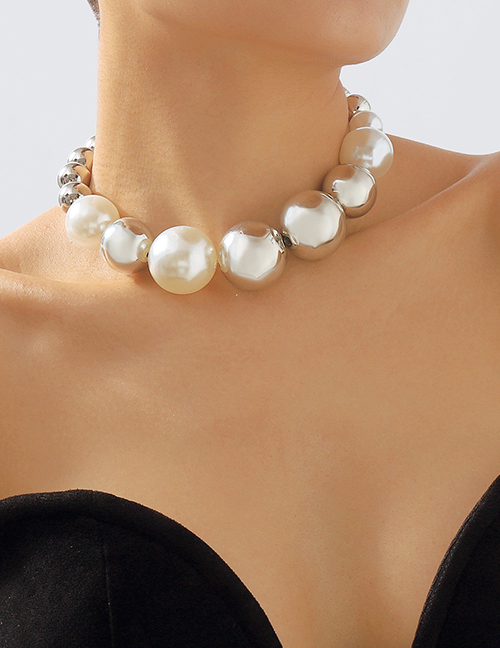 Collar Con Cuentas De Bolas De Perlas