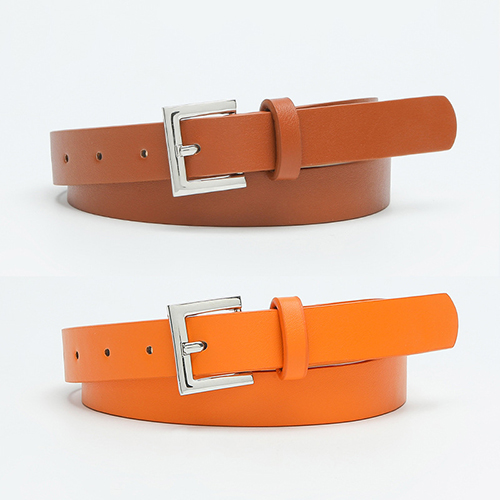 Fashion Black Alloy Square Pin Buckle Wide Belt