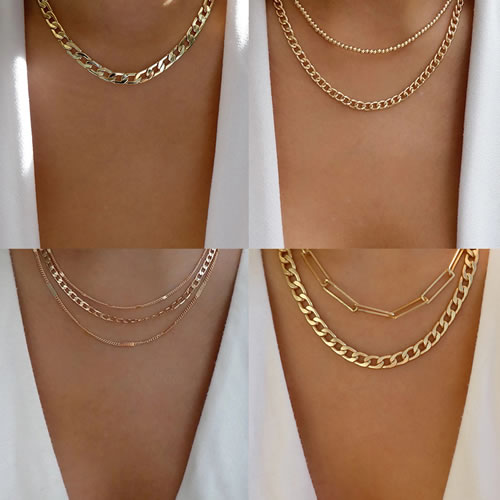 Fashion 5# Alloy Geometric Chain Necklace