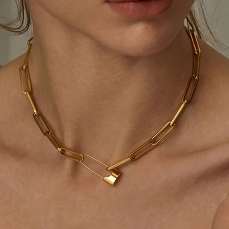 Fashion Gold Metal Chain Necklace