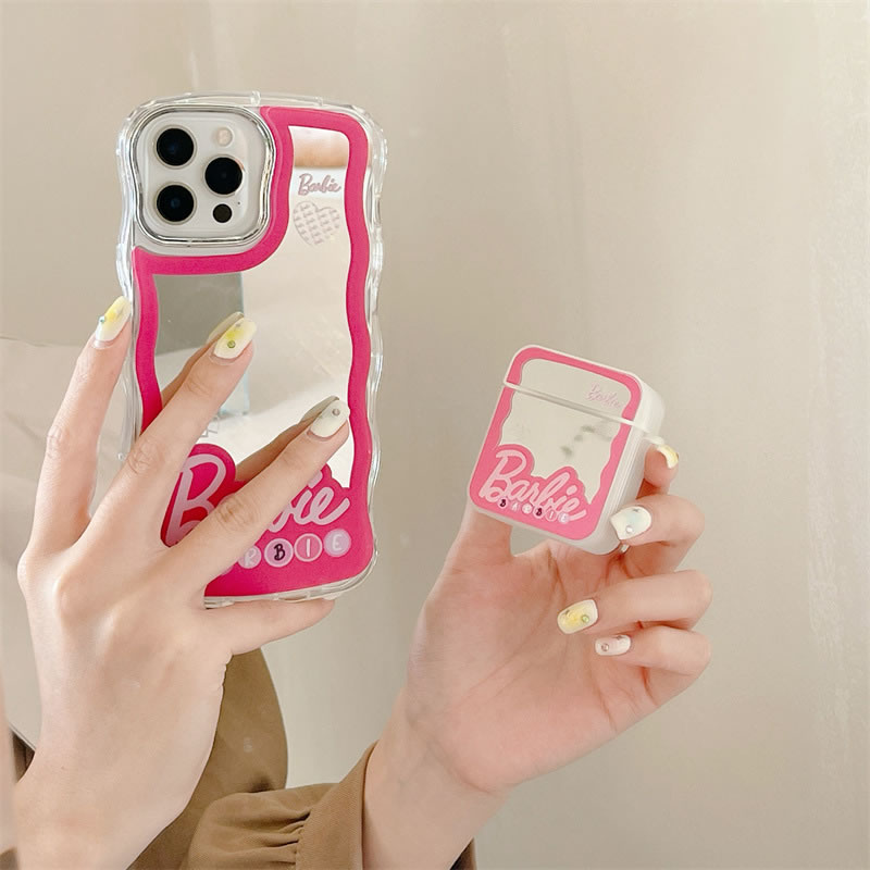 Caja Del Auricular De La Manzana De La Impresión De Barbie Del Tpu