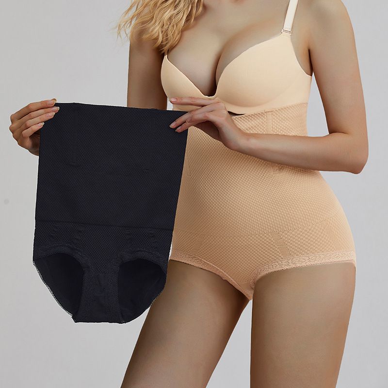Pantalones Con Control De Barriga De Encaje De Cintura Alta