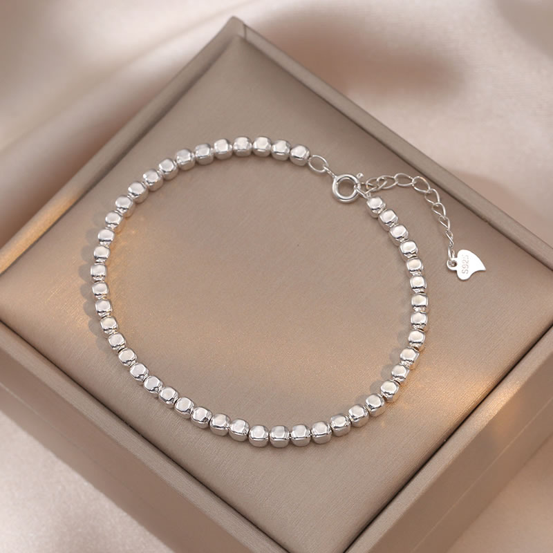 Fashion Silver Broken Silver Beaded Bracelet
