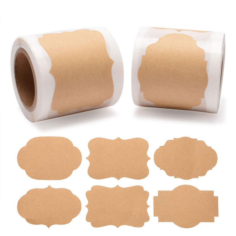 Fashion D Roll Kraft Paper Special-shaped Sealing Sticker