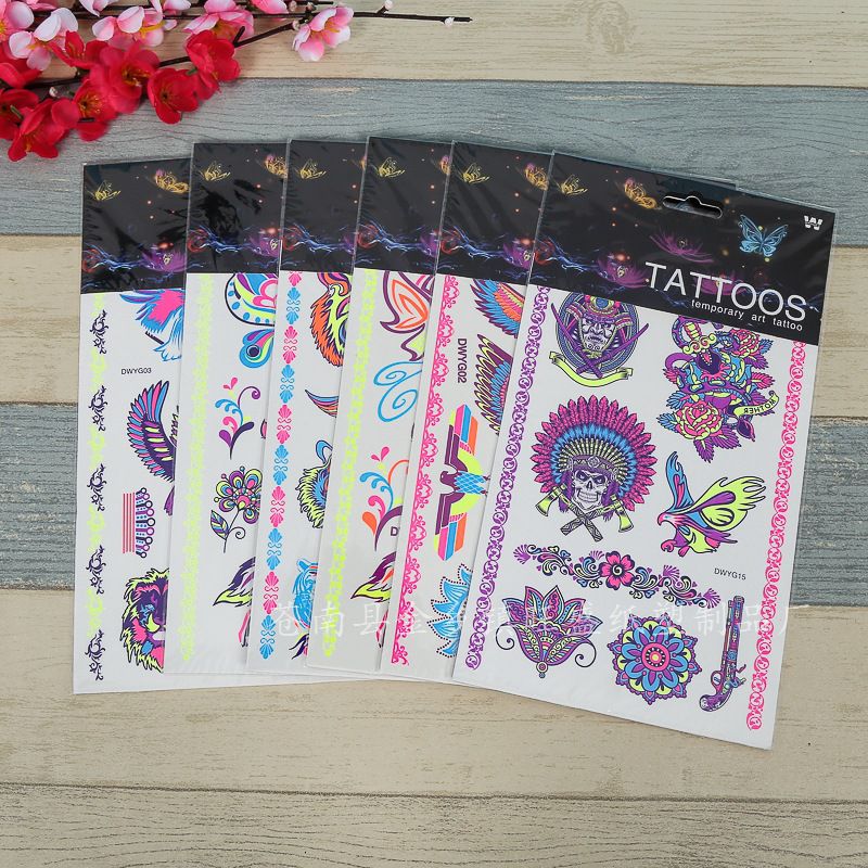 Fashion 1# Paper Luminous Animal Tattoo Sticker