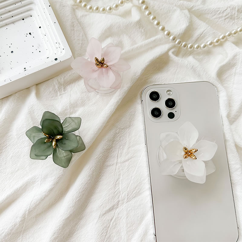 Fashion Epoxy Bracket - Lotus - Pink Flower Mobile Phone Airbag Holder