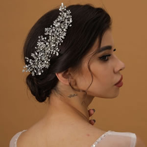 Diadema Nupcial Geométrica De Diamantes De Imitación De Resina