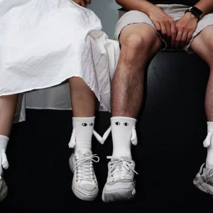 Calcetines Media Pantorrilla Infantil Algodón Cogidos De La Mano