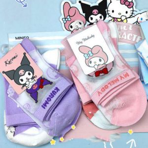 Fashion Kurome [1 Pair If You Don’t Have The Same Sock Card You Can Get A Sanrio Sock Card Remember To Say It] Cotton Printed Mid-calf Socks