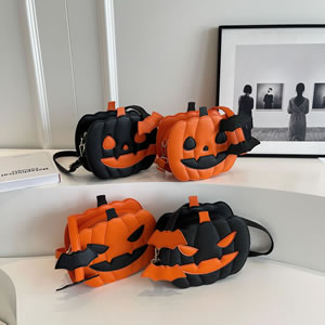 Fashion Orange Rage Pu Contrasting Pumpkin Cross-body Bag