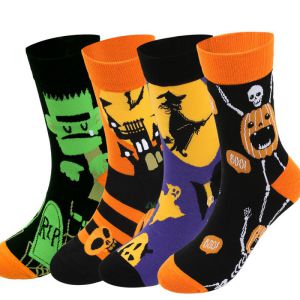 Fashion Castle 4# Cotton Printed Knit Mid-calf Socks