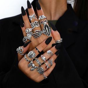 Fashion 3# Alloy Geometric Ring Set