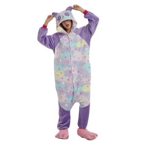 Pijama De Una Pieza De Franela Con Dibujos De Panda Y Estrella