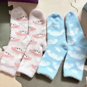 Calcetines De Felpa Con Estampado De Dibujos Animados