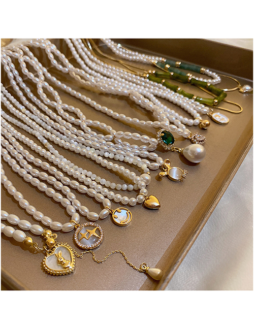 Collar De Lazo Con Cuentas De Perlas
