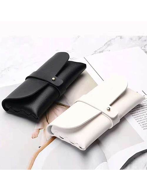 Fashion White Pvc Leather Sunglass Case