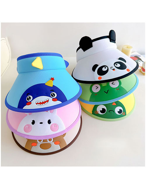 Fashion Big Brim - Red Panda Plastic Printed Empty Top Kids Sunscreen Hat