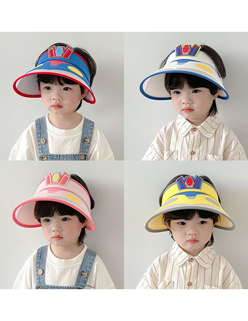 Fashion Big Brim - Blue Ultraman (lights Up Immediately) [boys' Favorite Hat Summer Sunshade Is A Must Plastic Printed Empty Top Kids Sunscreen Hat