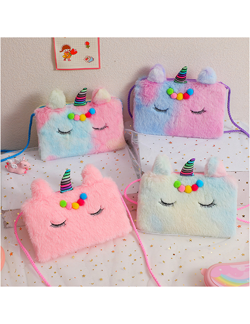Bolsa De Mensajero De Unicornio De Peluche De Dibujos Animados