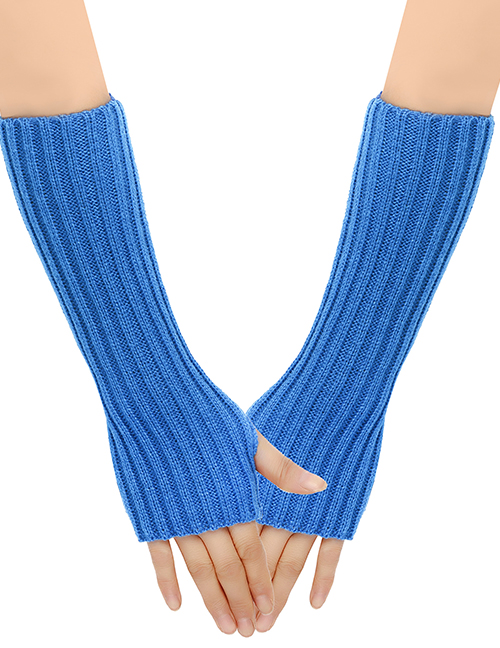 Fashion Black 2# Wool Knit Gloves