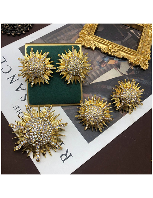 Fashion Ear Clip Alloy Diamond Sun Ear Clip