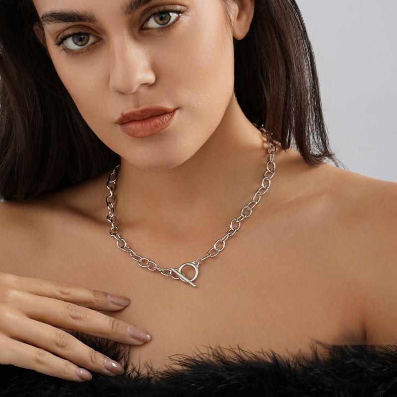 Fashion Silver Alloy Chain Necklace