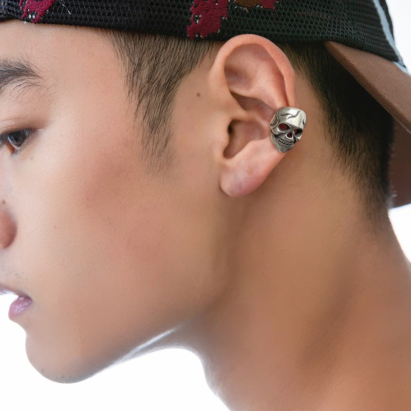 Fashion A Skull Earring Copper Skull Ear Clip (one Piece)