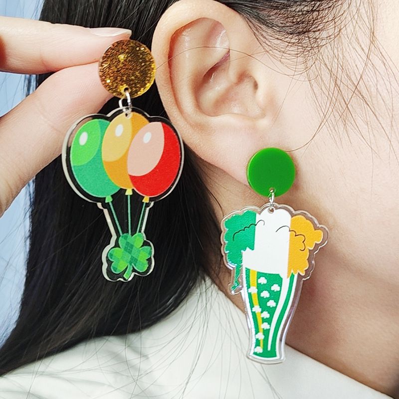 Fashion hat horseshoe Acrylic hat horseshoe earrings
