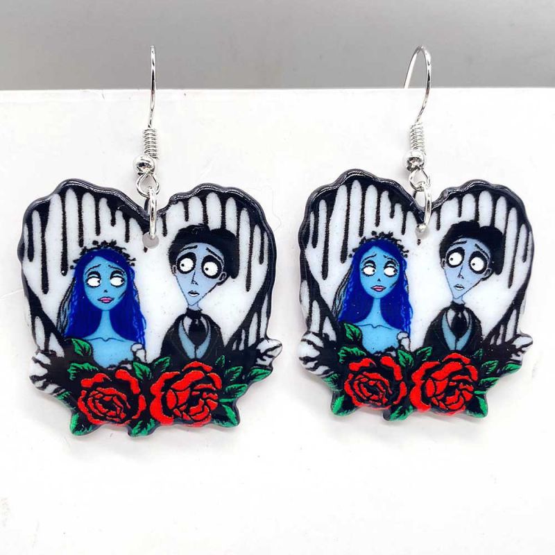 Fashion A Acrylic Ghost Zombie Couple Earrings
