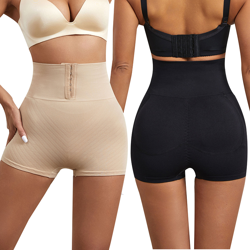 Pantalones Con Levantamiento De Glúteos Tipo Corsé Con Botones De Poliéster