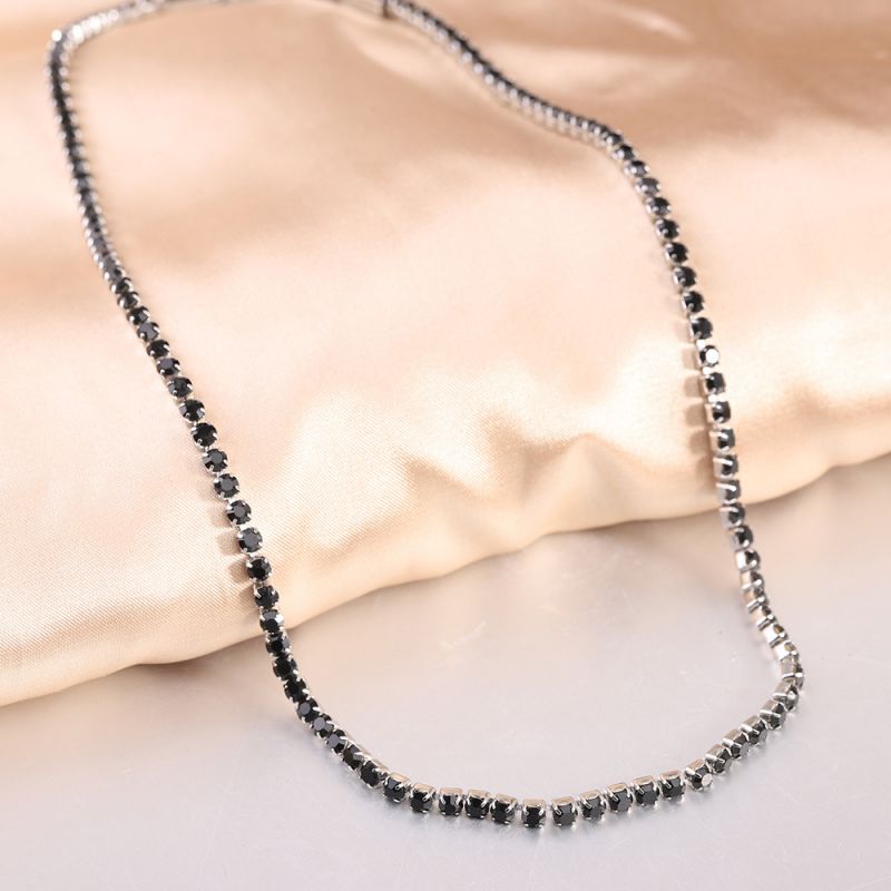 Collar Geométrico De Acero Titanio Y Circonio.