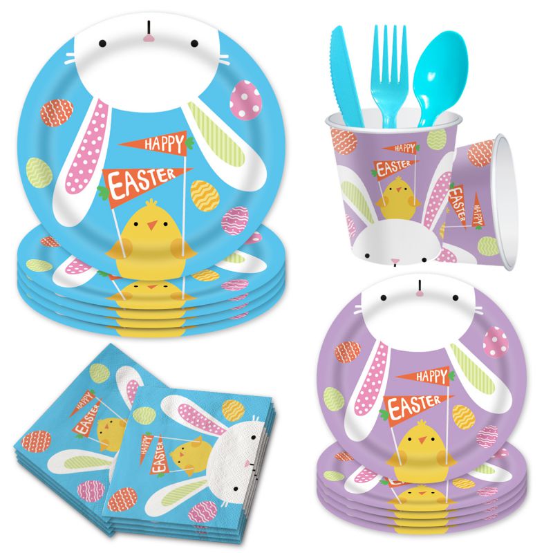 Platos De Papel Desechables Impresos Vasos Toallas De Papel Vajillas Juego De Banderas