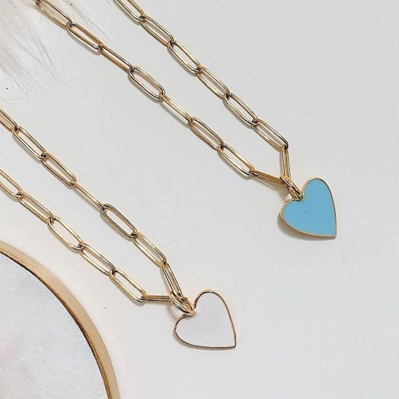 Collar De Amor De Aceite Goteando De Cobre